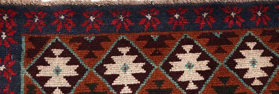 Versatile finishes and textures baluchi rug