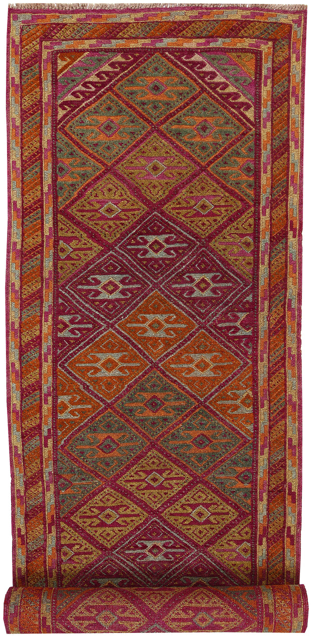 Multi Colored Mashwani 2' 11 x 11' 8 - No. 64283 - ALRUG Rug Store