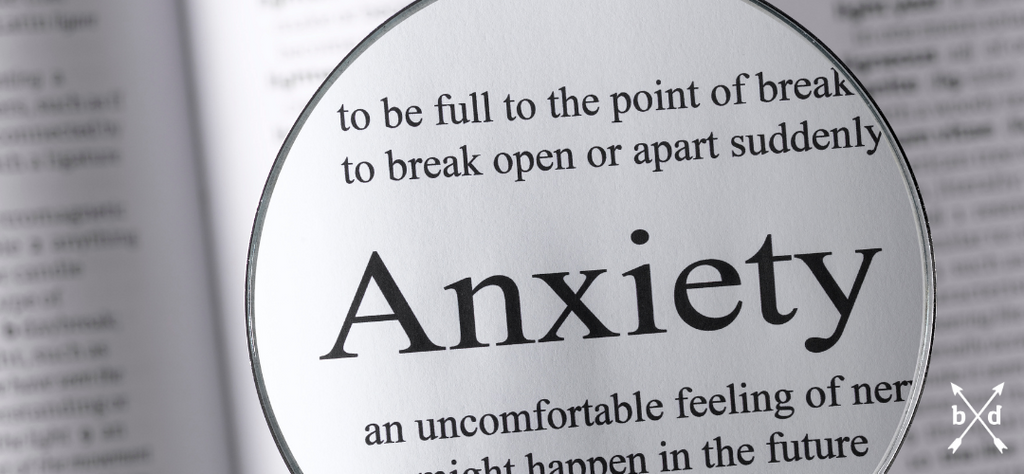 the word 'Anxiety' under the microscope in a book
