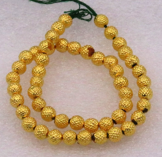 20kt gold beads necklace bracelet elements 100pc handmade gold beads