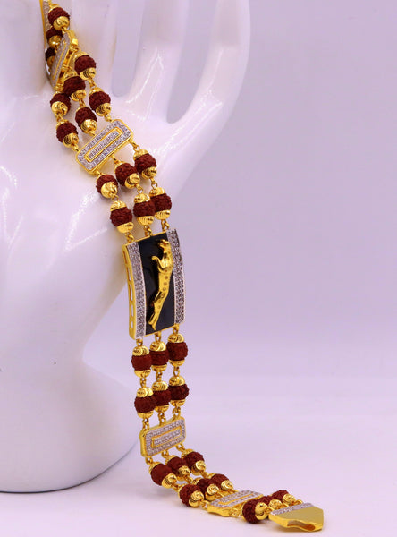Jewelswonder Trishul Damru and Rudraksha Golden Bracelet For Girls and Boys   Amazonin Jewellery