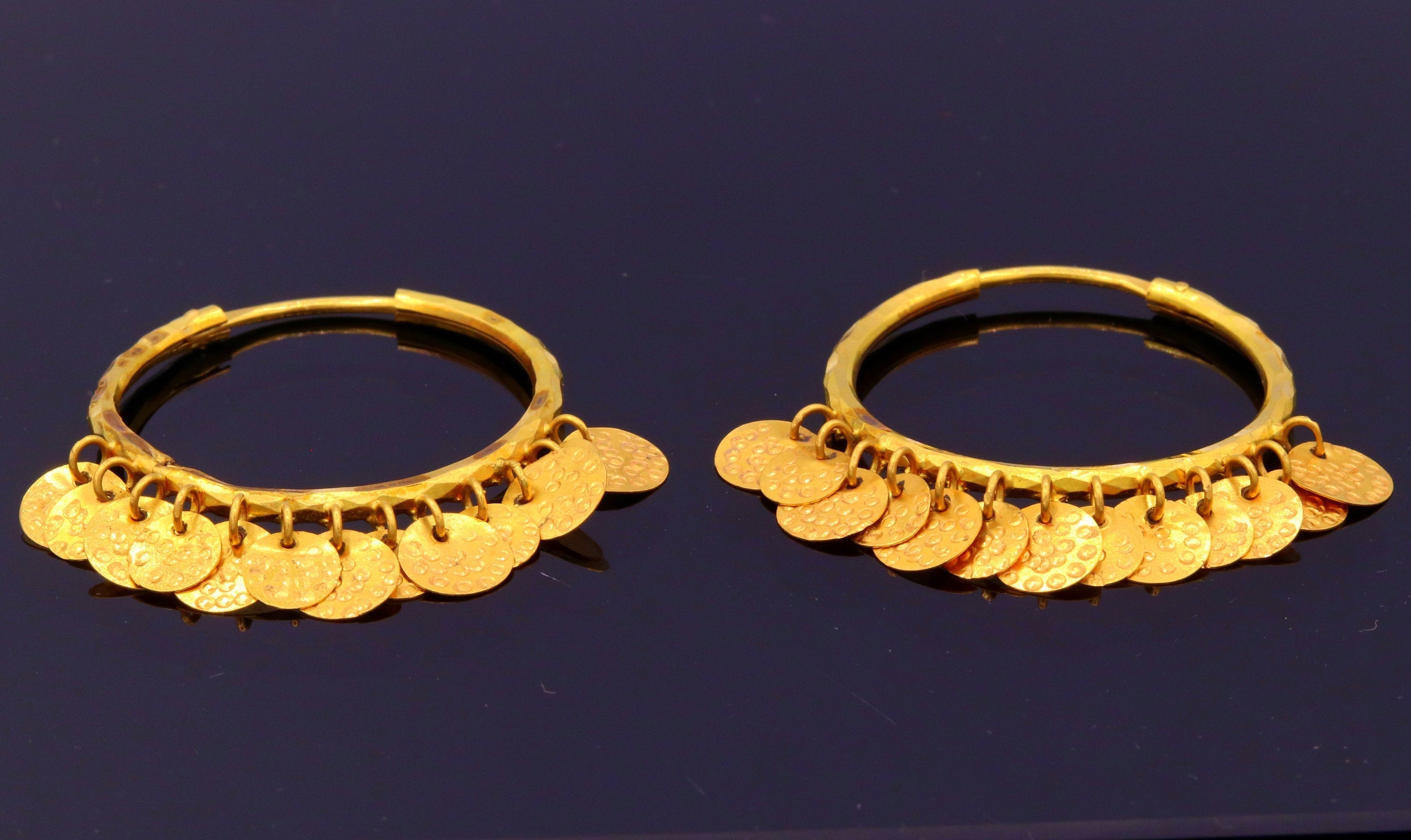 Gold Hoop Earrings | Gold earrings designs, Gold hoop earrings, Gold jewelry  for sale