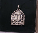 925 sterling silver handcrafted Goddess Shri Laxmi Charan Paduka design pendant, boho pendant, light weight necklace tribal jewelry nsp310