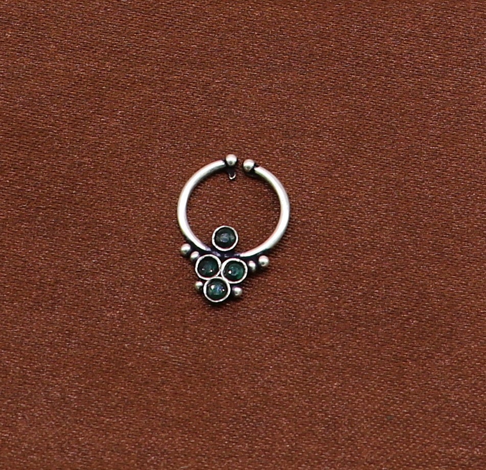 Buy Tribal Silver Septum Ring, Indian Septum Ring, 16g/18g Septum Jewelry, Septum  Piercing, Silver Nose Ring Jewelry, Mens Septum Ring Online in India - Etsy