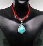 Stylish 925 silver turquoise stone large unique designer pendant, customized gorgeous pendant unisex jewelry best gifting  pendant ssp372