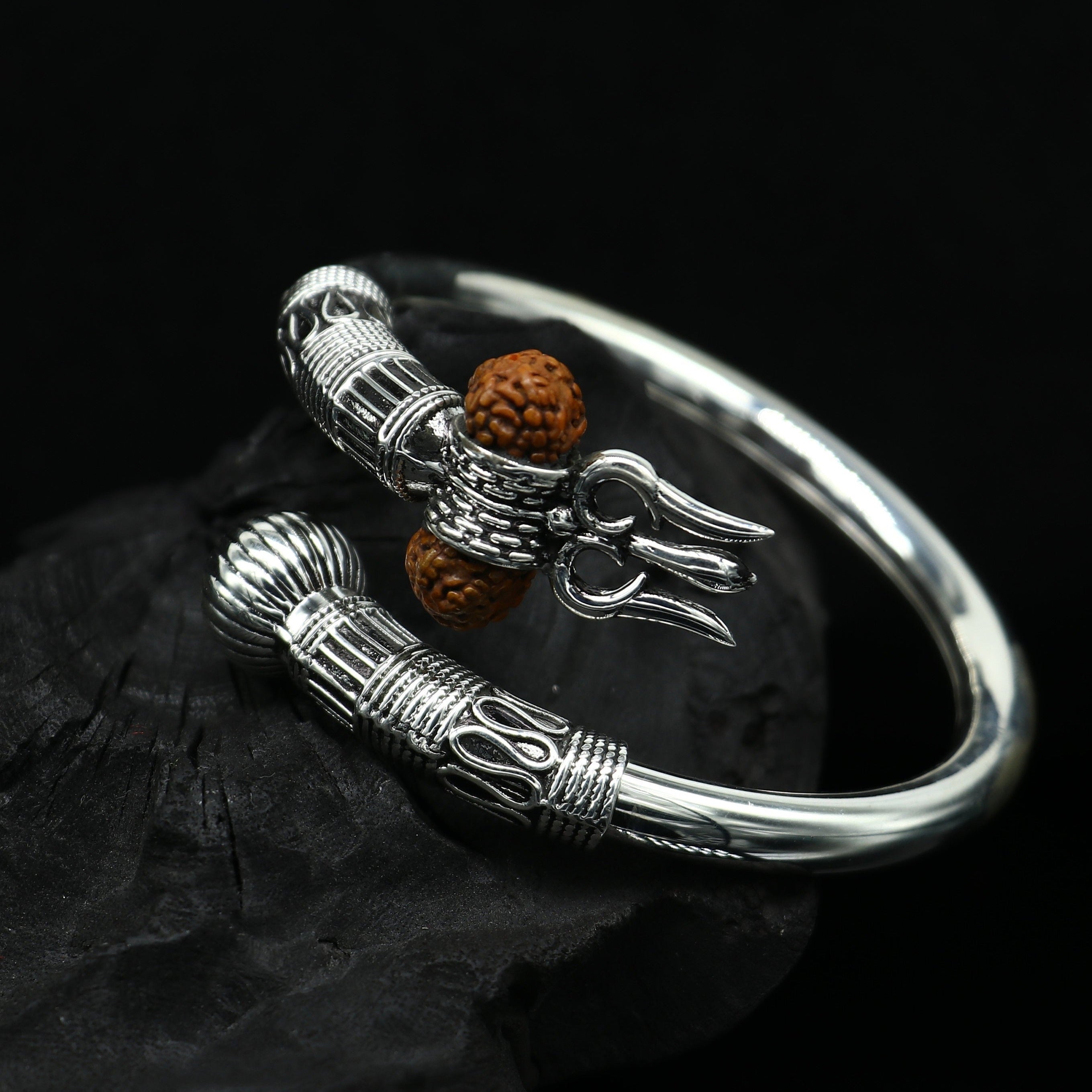 925 sterling silver Shiva Bracelet Trident bracelet,/Trishul bangle kada  nssk435 | eBay