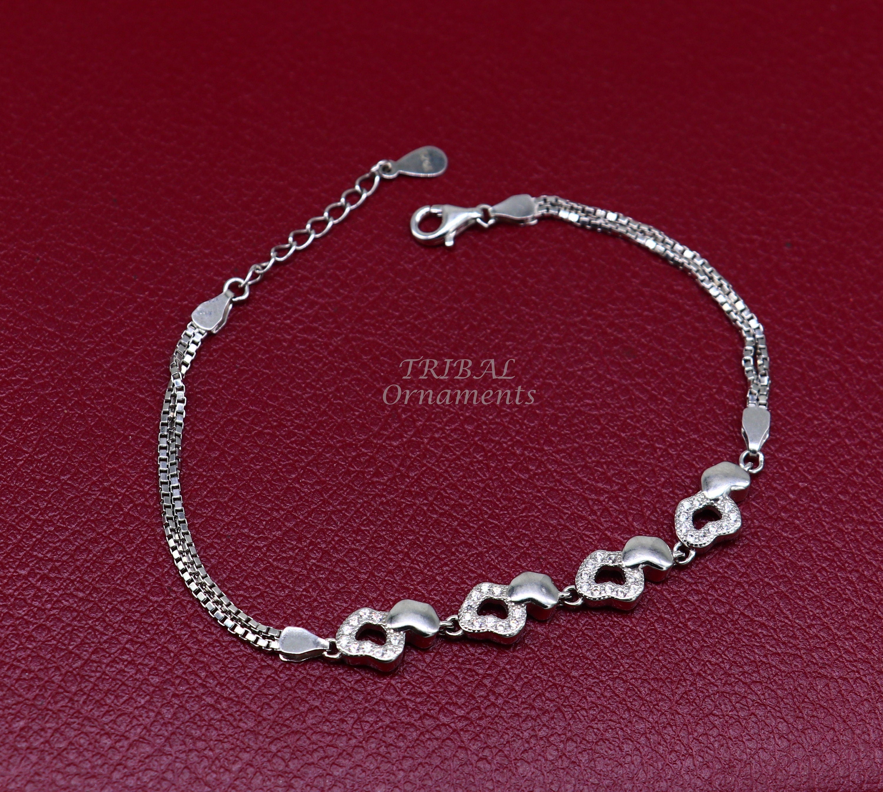 Women 925 Sterling Silver Charm Bracelet Jewelry - Walmart.com
