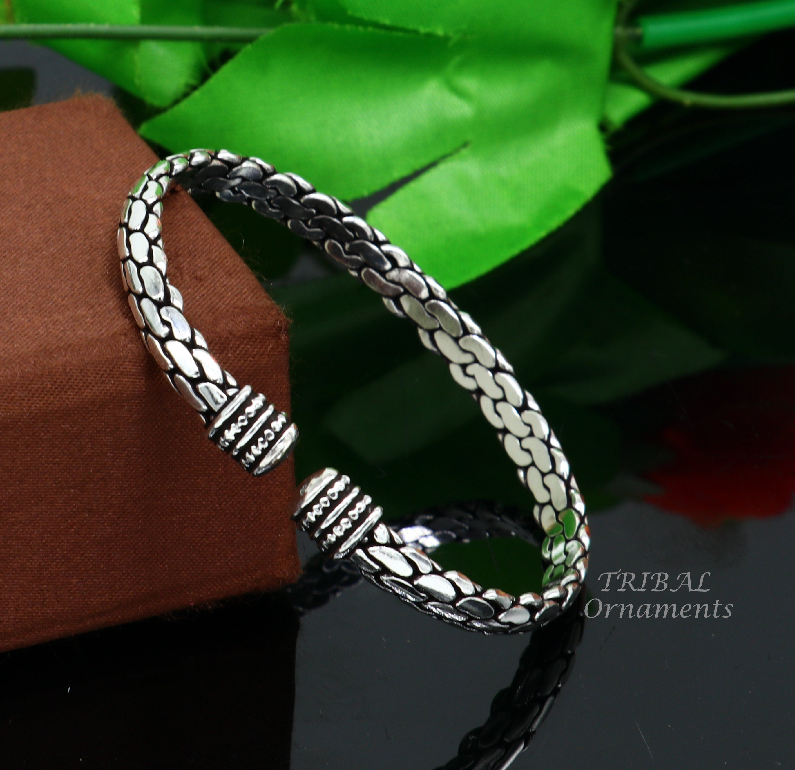 Boho Sterling Silver Cuff Bracelet – LittleGreenRoomJewelry