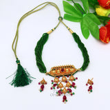 22 karat yellow gold Vintage traditional Rajputana Necklace gorgeous Rajwadi poshak necklace wedding jewelry  set92