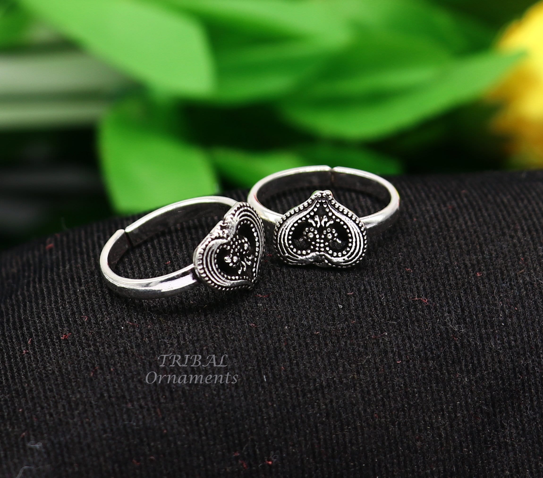 Indian Traditional 925 Pure Silver Designer Toe Ring For Women Pack Of 2 |  eBay