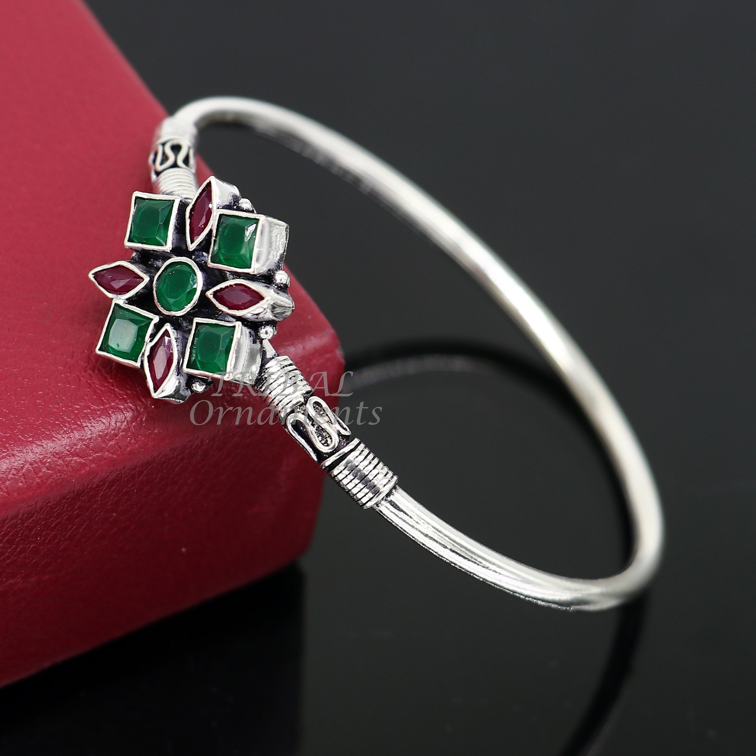 Celtic Leather Green Aoife Cuff Bracelet