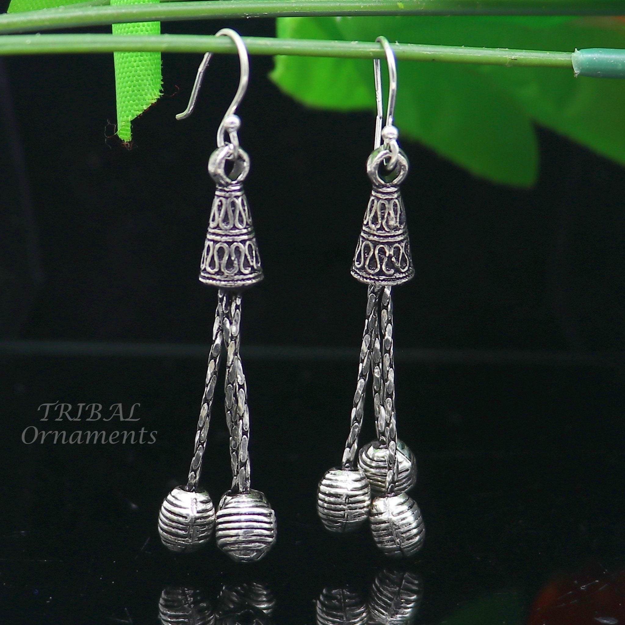 Preciously Mine 925 Sterling Silver Tribal Bajra And Bell Silver Earring at  Rs 2500/pair in Jaipur