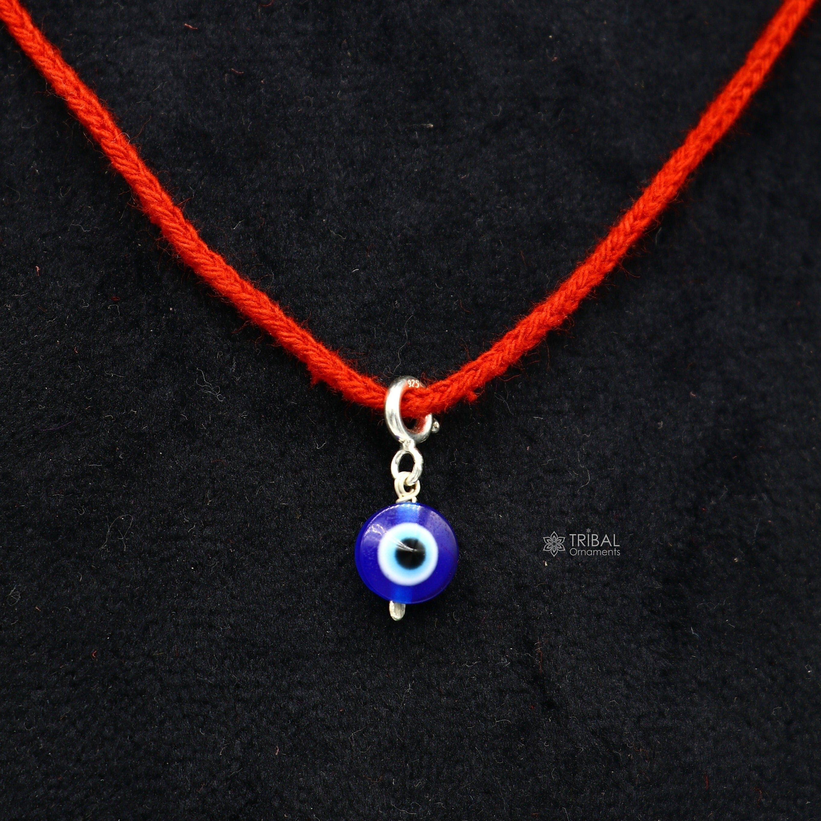 Buy Shoshaa Gold-Platead Evil Eye Red Enmelad Pendant With Chain Online