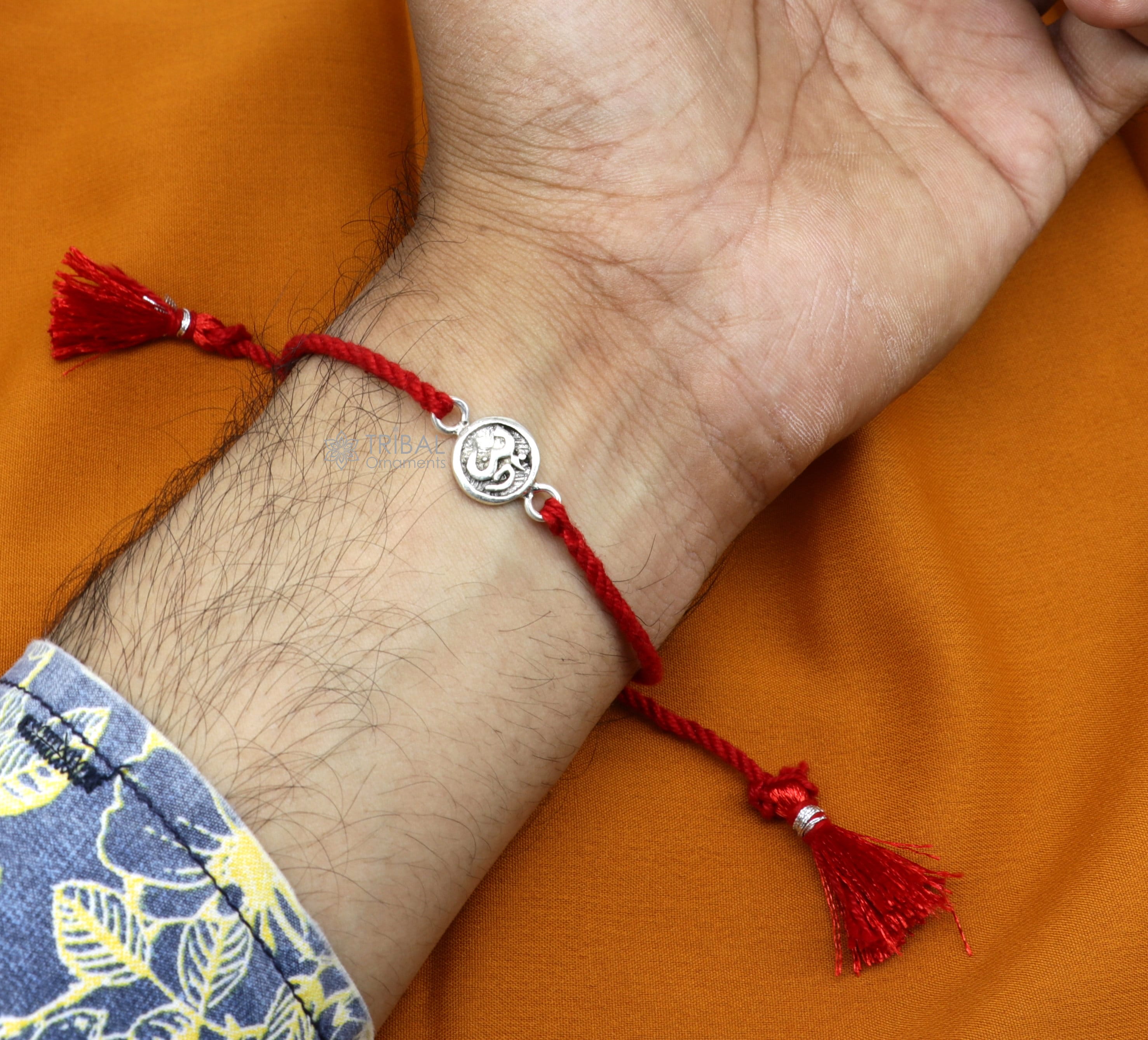 Om, evil eye and Sai Ram bracelet in gold | Gold bracelet chain, Jewelry  online shopping, Bracelets