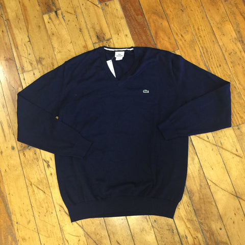 Lacoste Blue V-Neck Sweater – Allstar Apparel