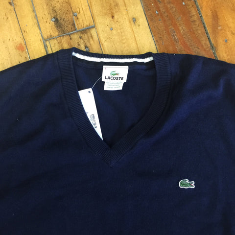 Lacoste Blue V-Neck Sweater – Allstar Apparel