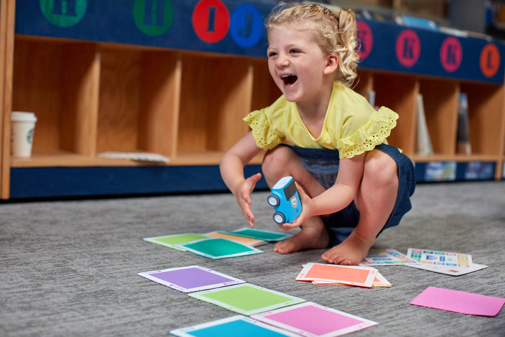 Kids as young as four years old can learn STEAM with Sphero indi, a screenless learning robot.