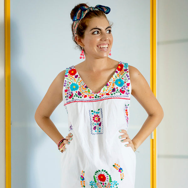 Maria Floral Midi Dress Mexico Inspired International Loved – Erica Maree