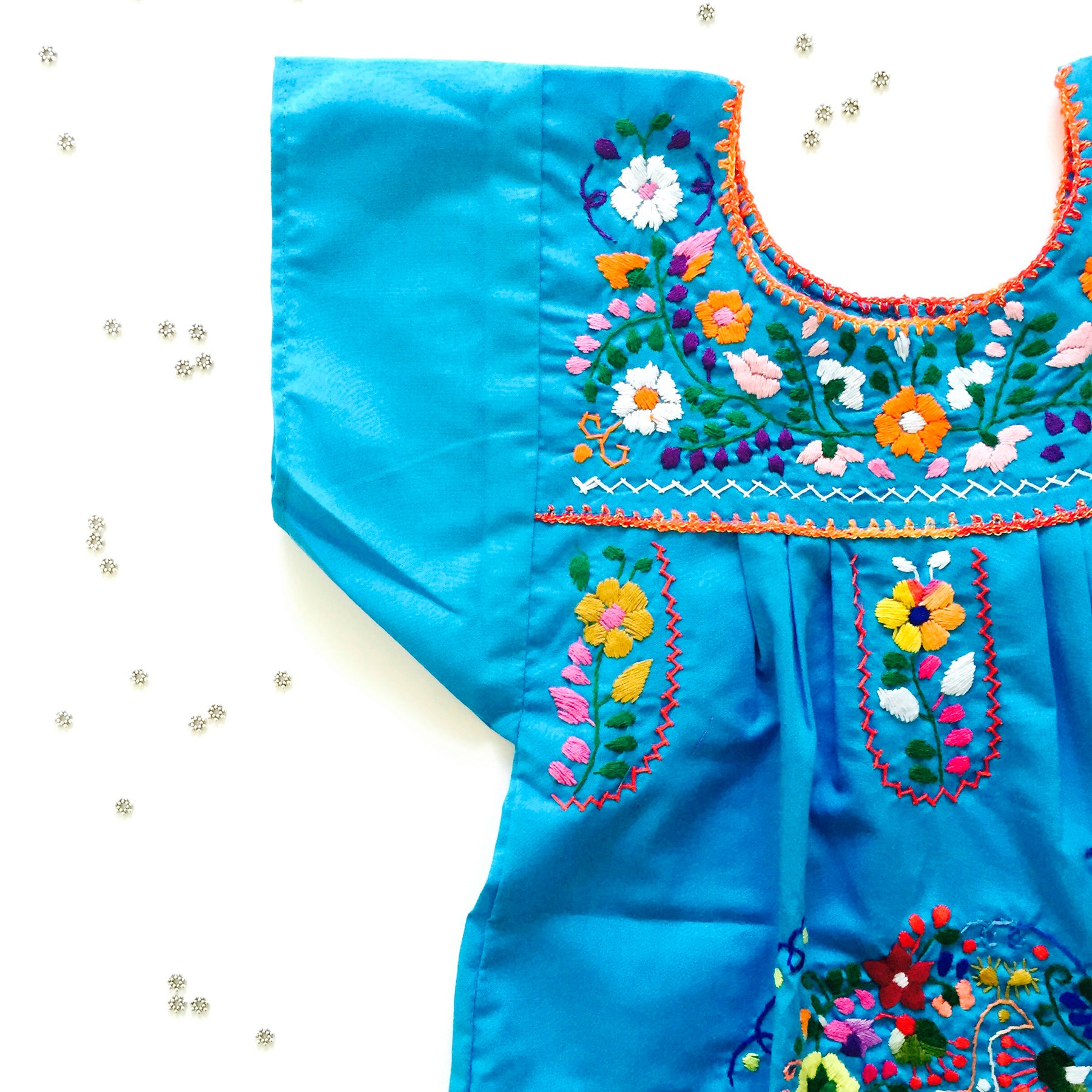 Fiesta Mexican Embroidered Dress – Erica Maree