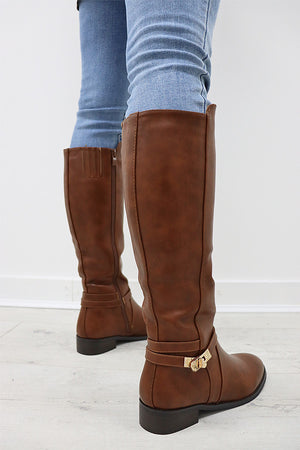 
            
                Load image into Gallery viewer, READY SET RIDE TAN KNEE HIGH RIDING BOOT
            
        