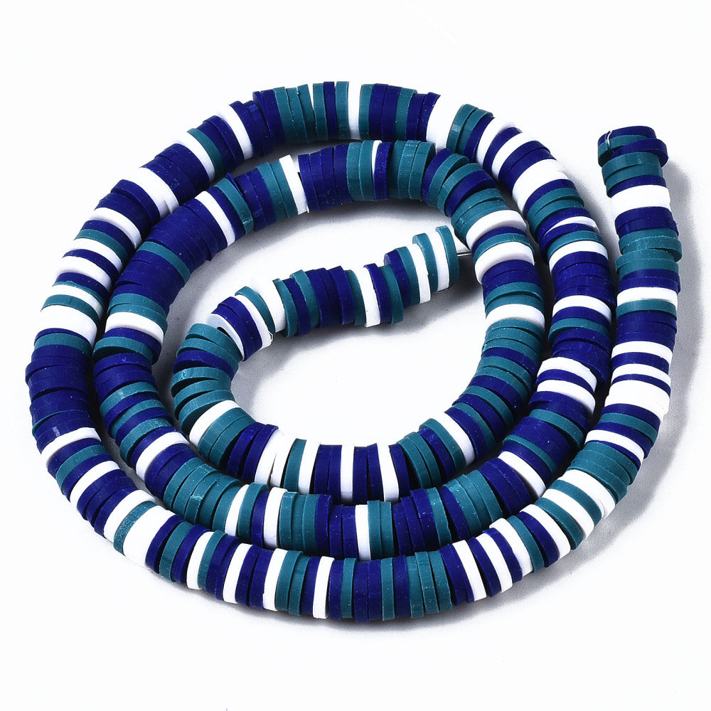 40cm Strand Dark Purple Polymer Clay Beads 6mm Disc Shape Spacer Bead