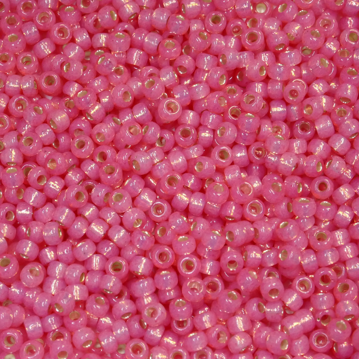 272 Pink Lined Crystal AB Miyuki Seed Beads - 6/0