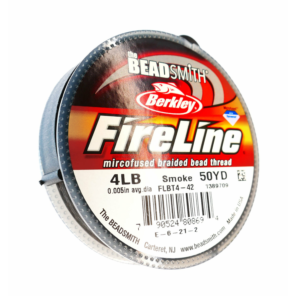 Fireline Braided Bead Thread - Smoke 8lb - 50yd