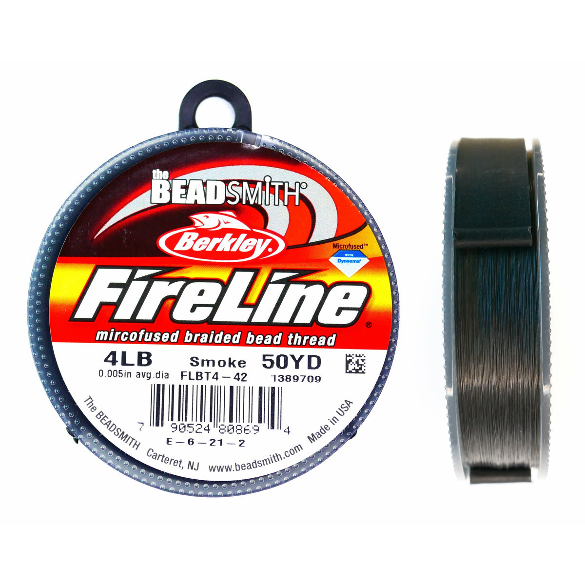 Beadsmith FireLine Braided Bead Thread, 6-Pound, 50 Yards (Crystal), Women's, Size: One size, Red
