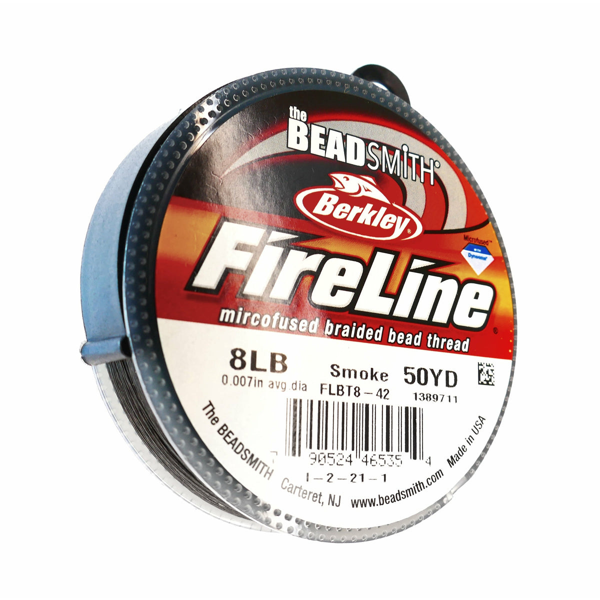 Fireline Braided Bead Thread - Smoke 4lb - 50yd