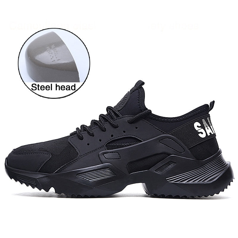 comfortable black non slip work shoes