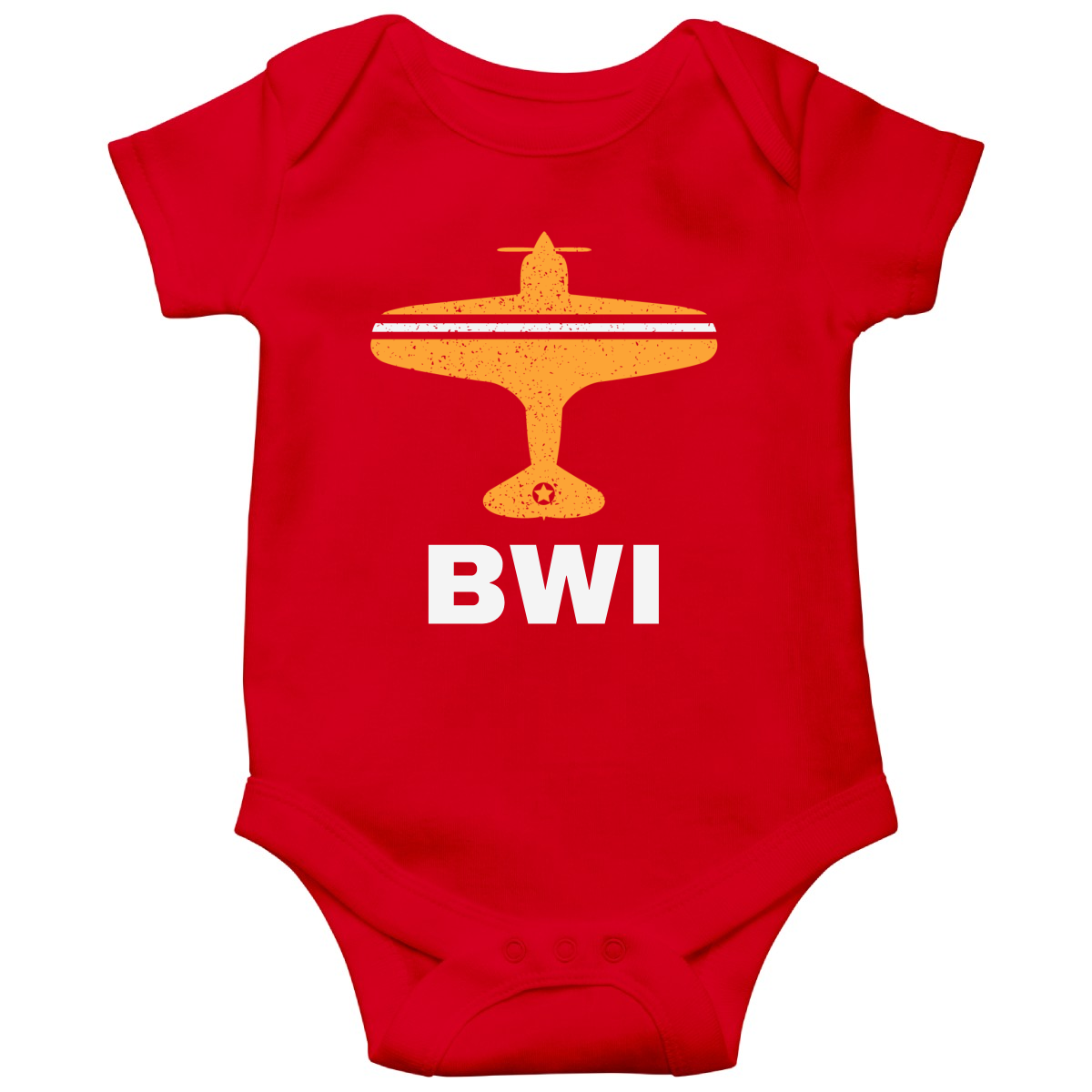 Fly Baltimore BWI Airport Baby Bodysuits | Red
