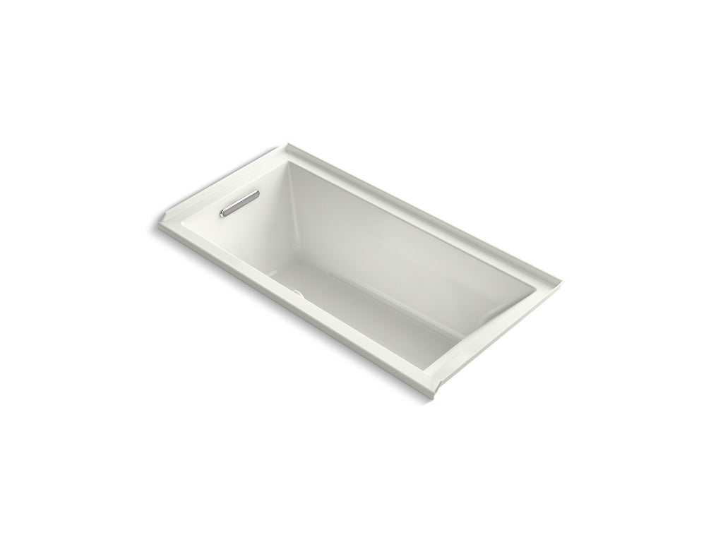 Underscore® Rectangle 60" x 30" alcove bath with Bask(R) heated surface, integral flange and left-hand drain