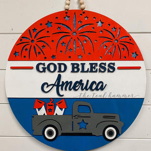God Bless America - 16” Round