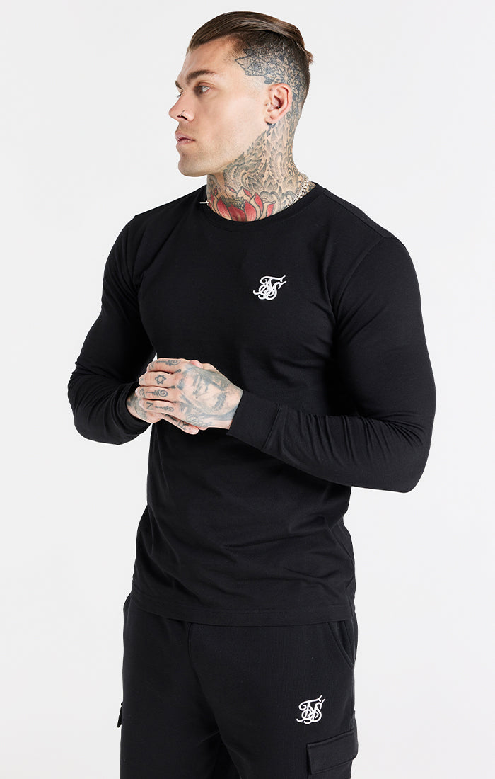 Black Essential Sleeve Muscle Fit T-Shirt