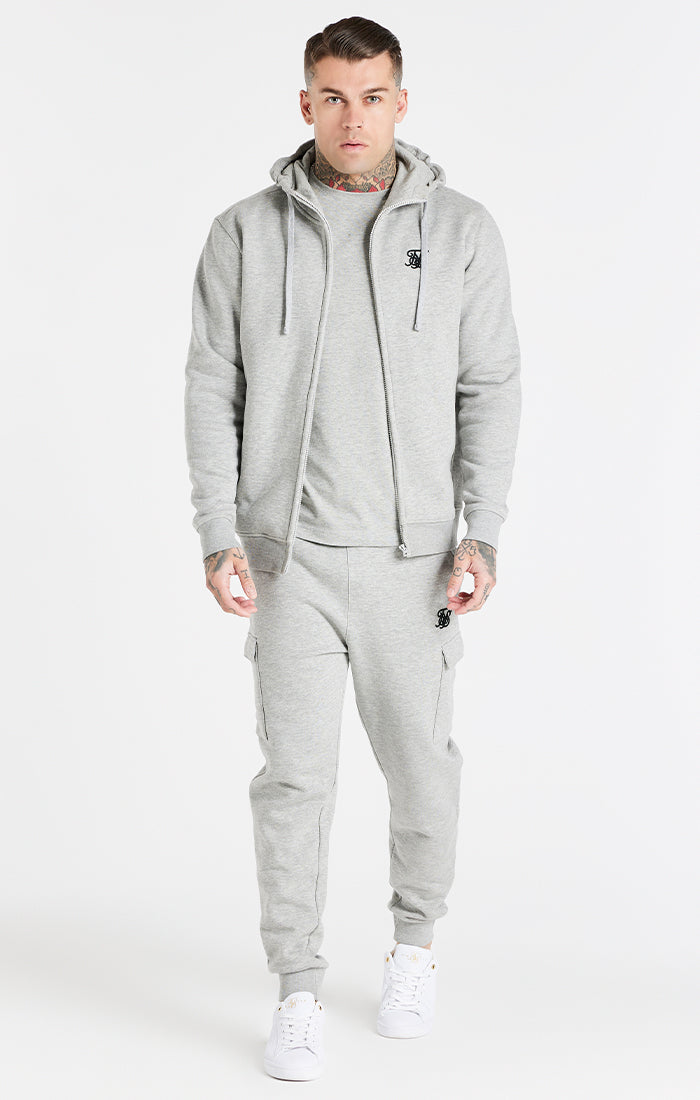 siksilk zip through funnel neck hoodie