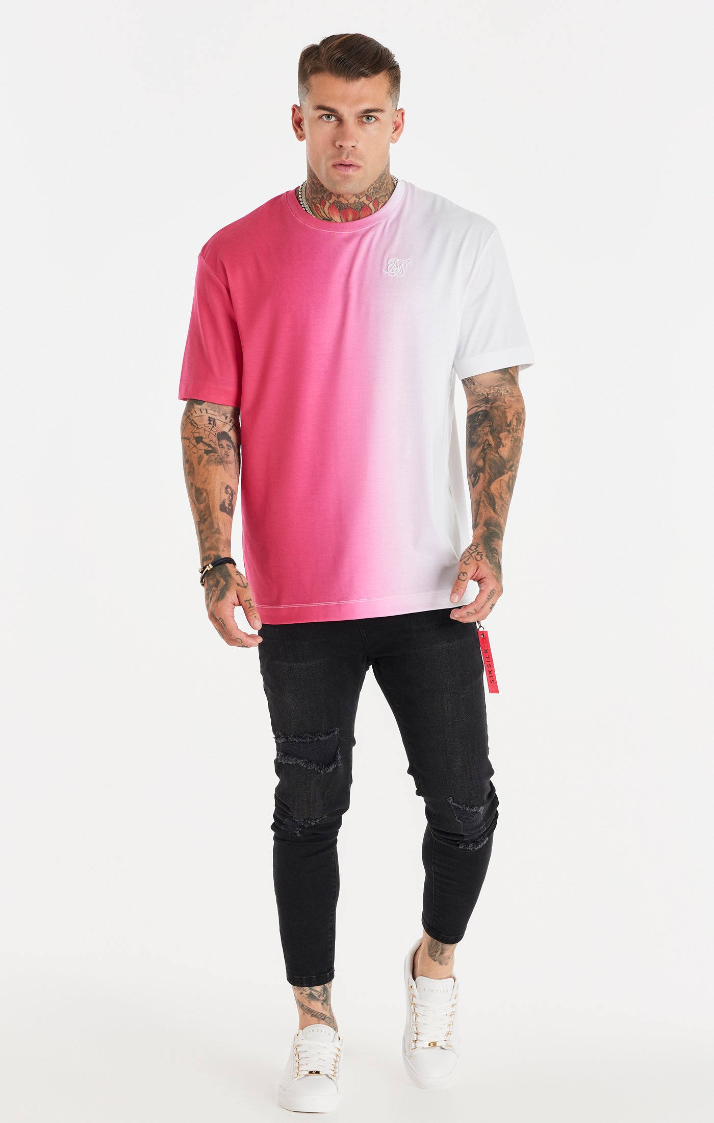 borde Molde guerra Pink Fade Oversized T-Shirt
