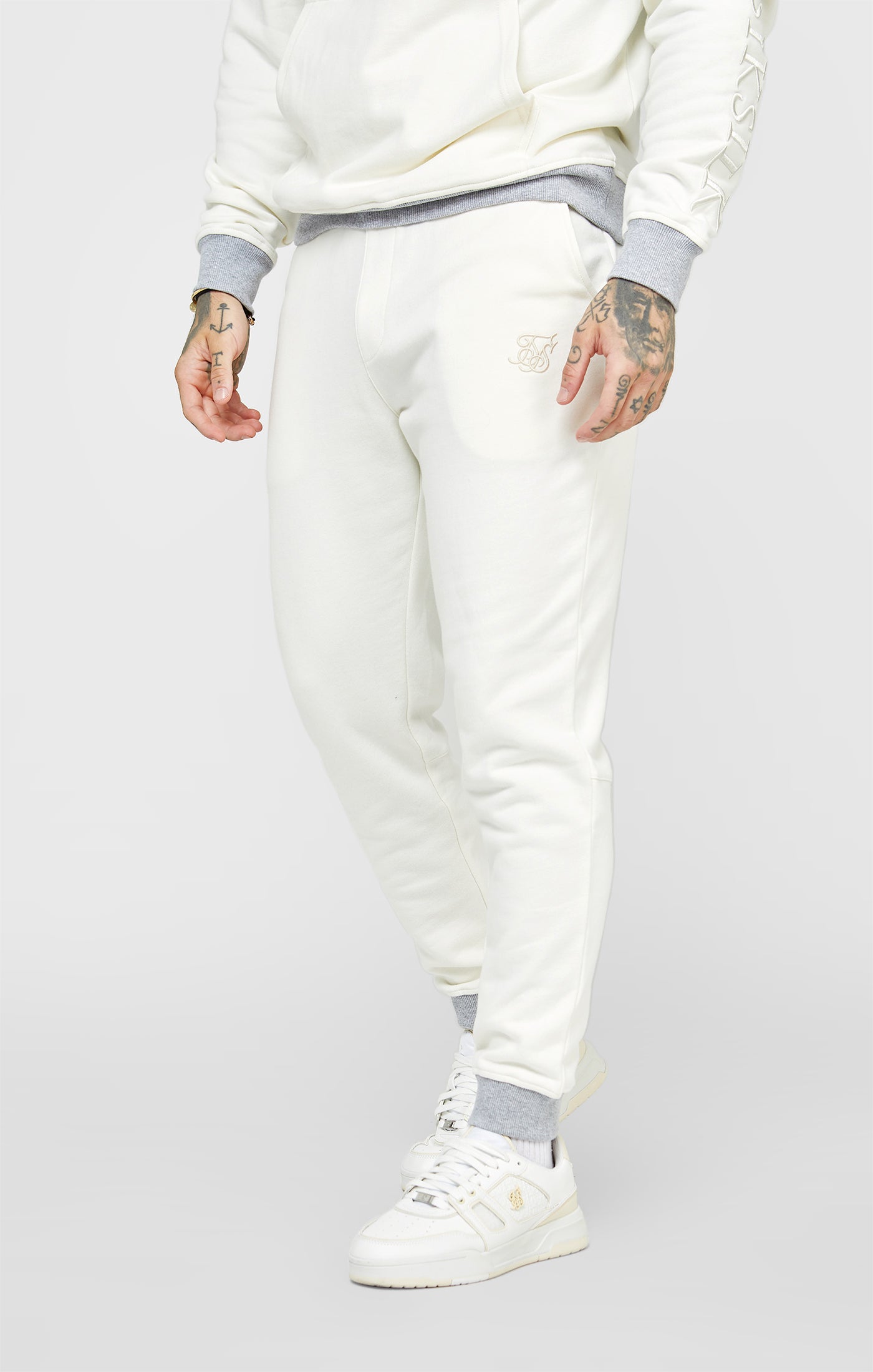 Load image into Gallery viewer, Ecru Contrast Waistband Jogger
