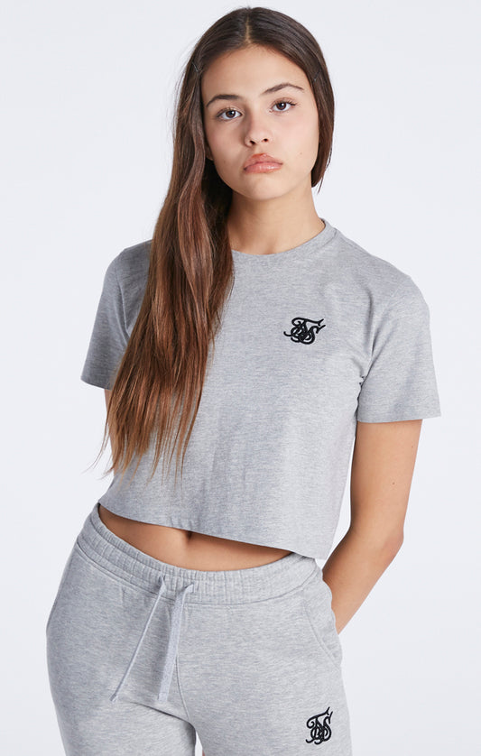 Girls Grey Marl Essentials T-Shirt