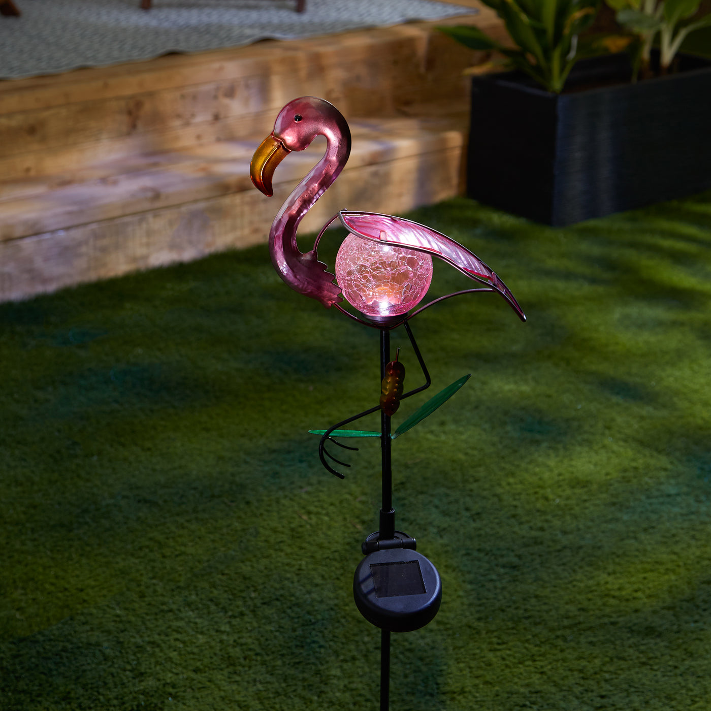 solar flamingo garden metal stake manufacturer