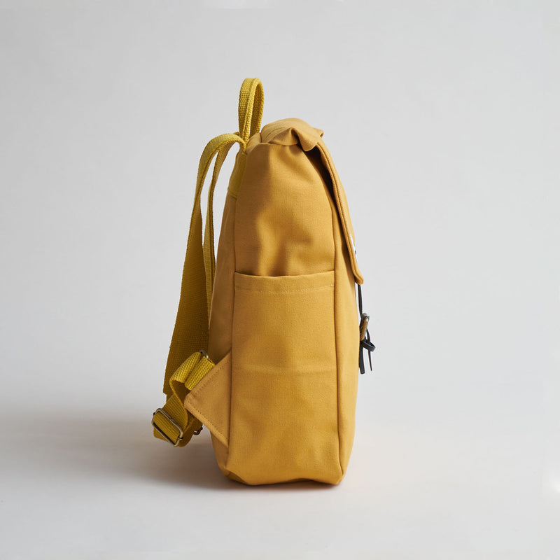 Classic Backpack L - Rucksack Canvas - Mustard Yellow--skip