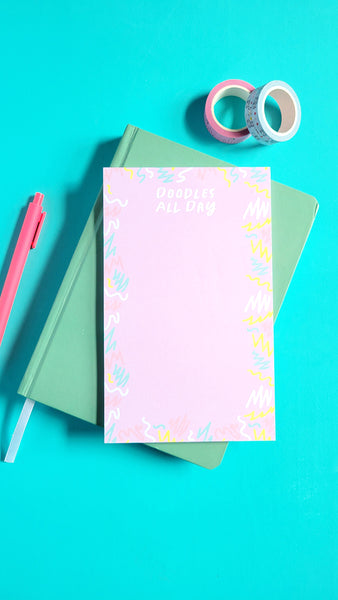 Doodles All Day Notepad from Lucky Dog Design Co.