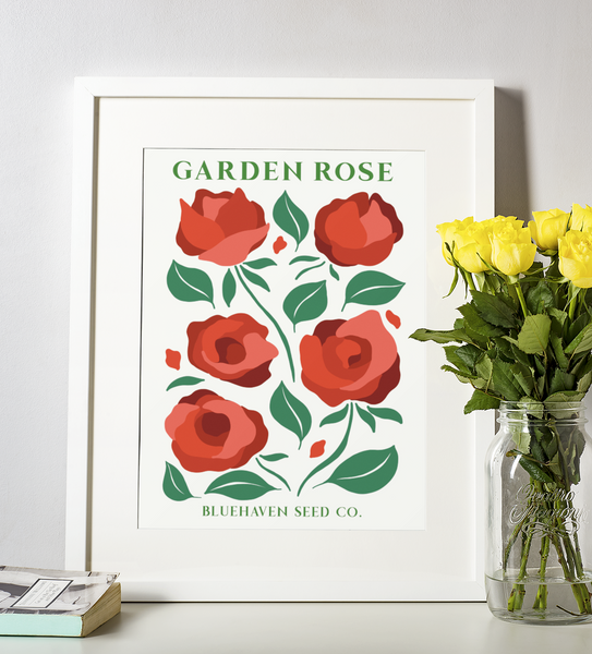 Garden Rose Seed Pack Art Print