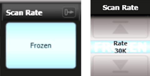 Showing Frozen Lighting Desk Parameters on a Avolites Lighting Console 