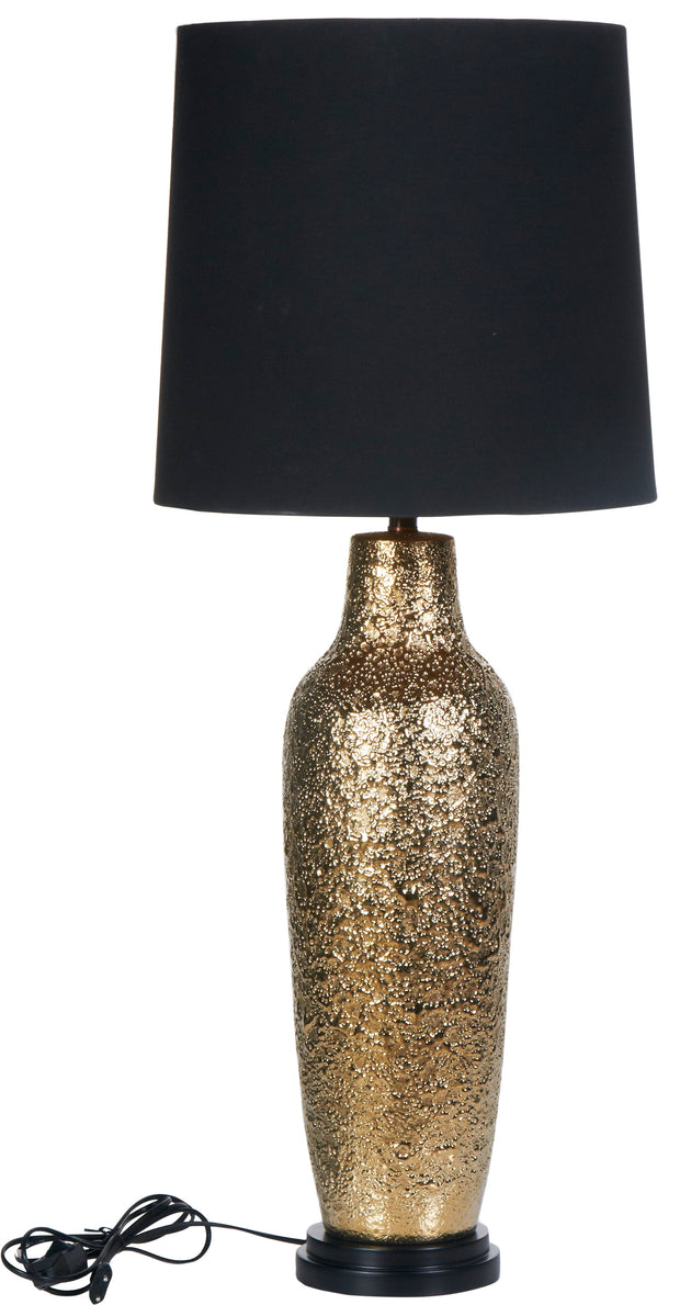 Zara Palm Lamp with Shade - Antique Brass + Black – Greenslades