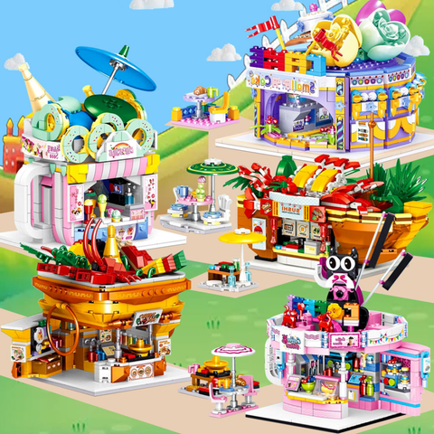 Cute Japanese Food Shop Building Set