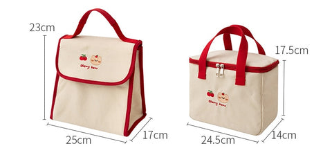Kawaii Bear Canvas Lunch Bags - Kawaii Bag - Kawaii Backpack - Kawaii Mini Backpack