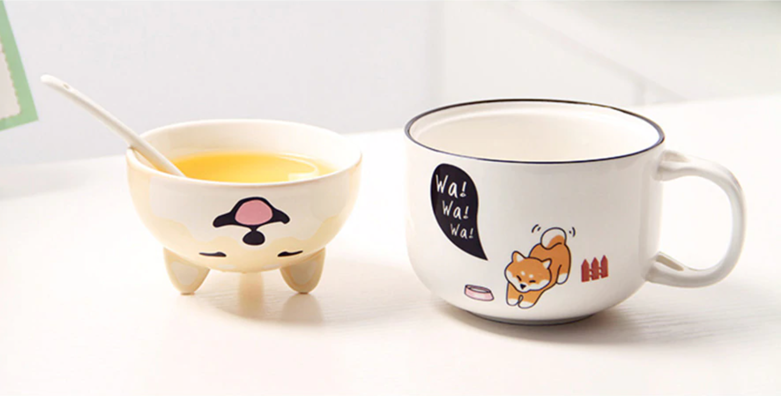 Cutest Dual Use Husky Love Ceramic Cup Set