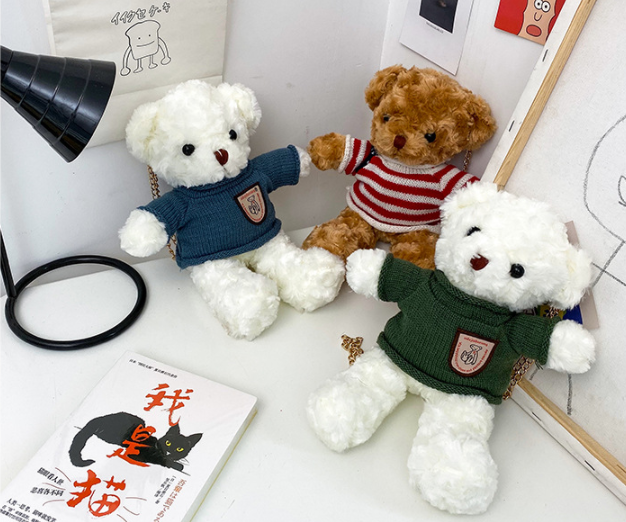 Kawaii Fluffy Bear Bag - Borsa Kawaii - Zaino Kawaii - Zaino Mini Kawaii