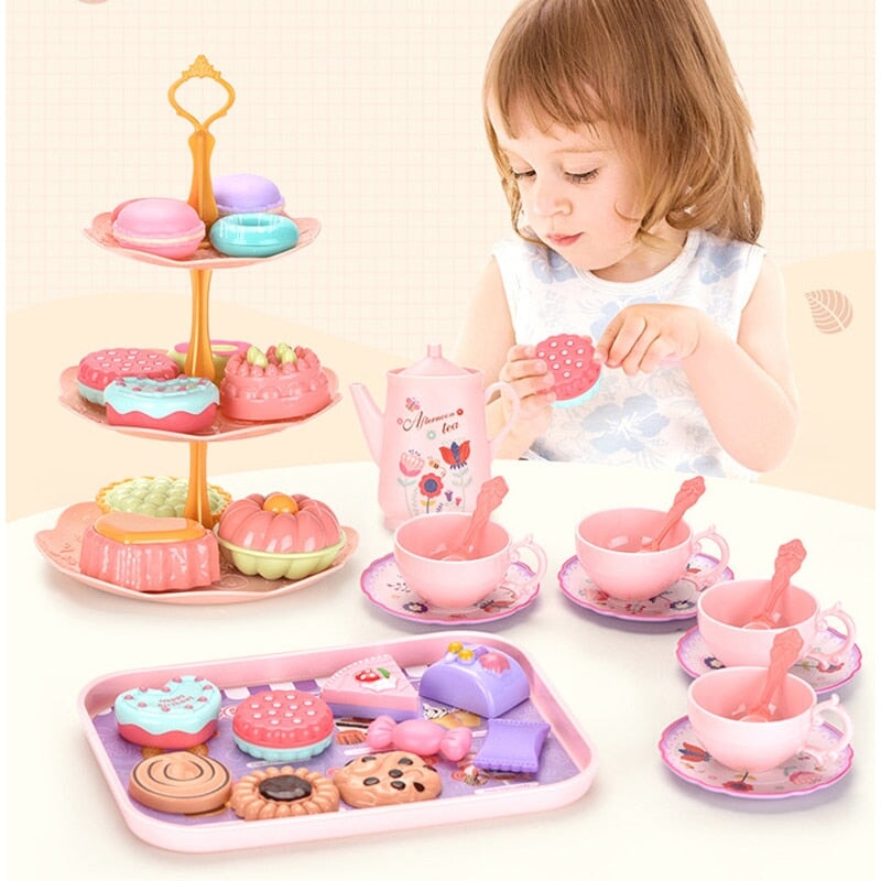 Cute Mini Microwave Oven Interactive 31pc Kitchen Children Toys