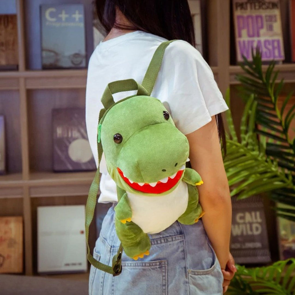 Stuffed Crocodile Backpack